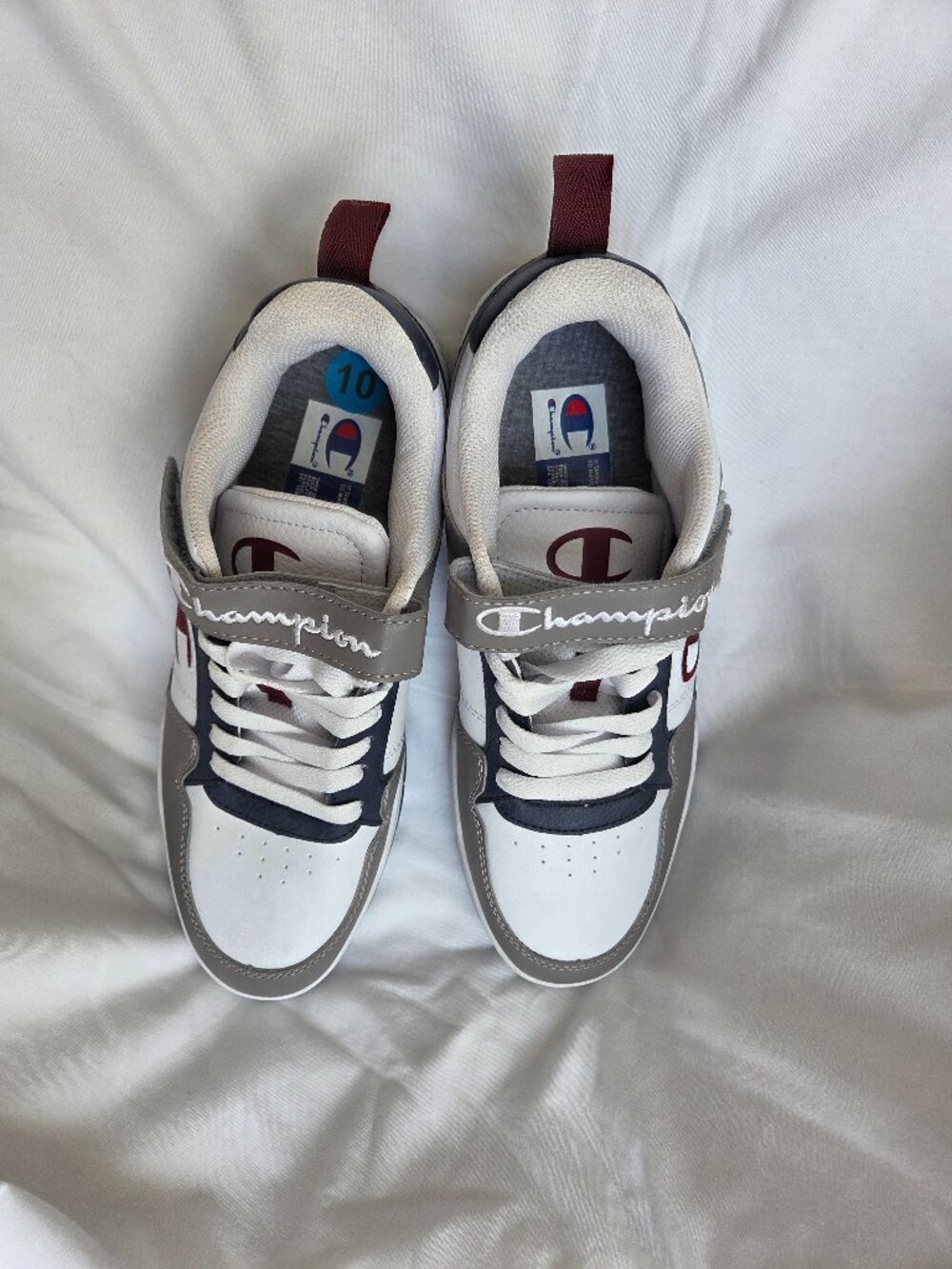 NEW CHAMPION ARENA POWER LOW SNEAKER MEN SHOES WHITE/GREY/BLACK SIZE 10